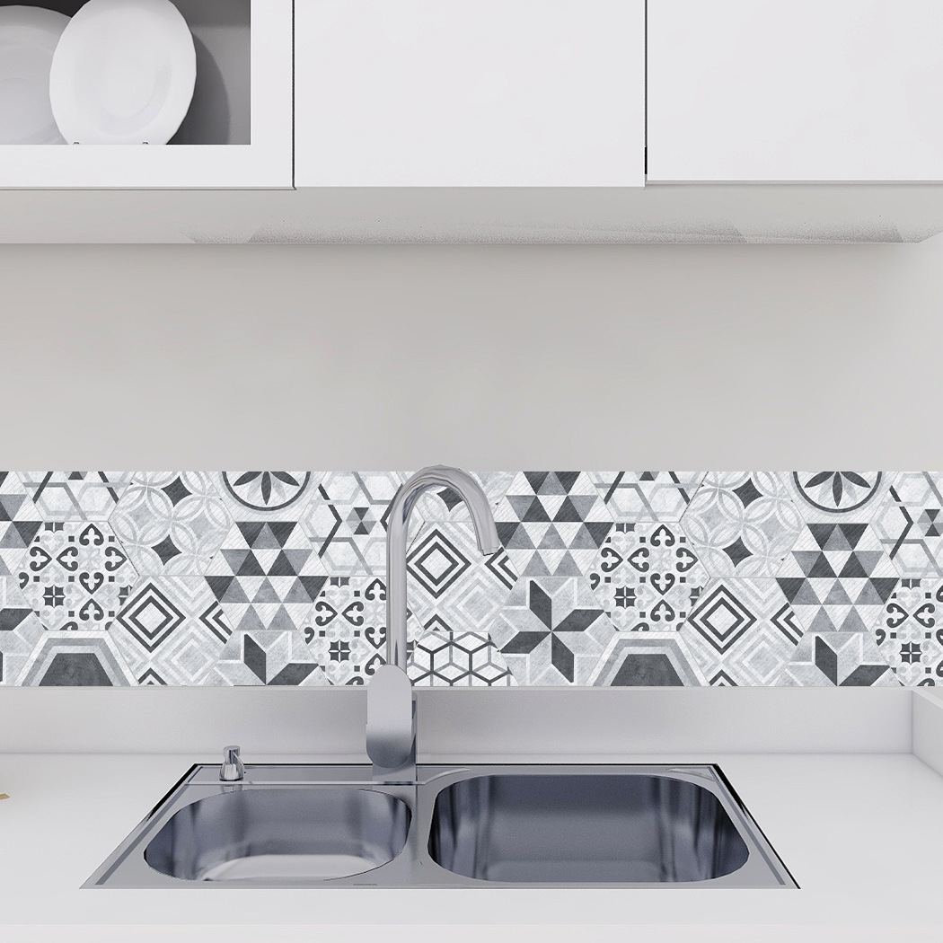 Picture of New Industrial Style Nordic Hexagon Tile Sticker Bathroom Kitchen Home Non-Slip Floor Sticker DIY Splicing Wall Sticker LB023