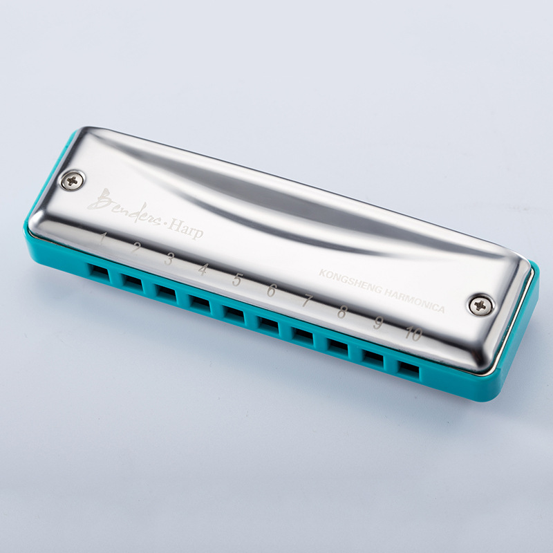 Picture of 10 Hole Blues Harmonica Hole Sound Adult Professional Blues Musical Instrument Beginners Practice Beginners Easy to Learn Harmonica