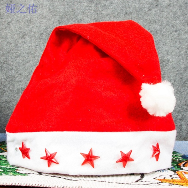 Christmas Lights Hat Christmas Brushed Non-woven Cartoon Hat Christmas Decorative Hat Christmas Children's Hat Adult Hat