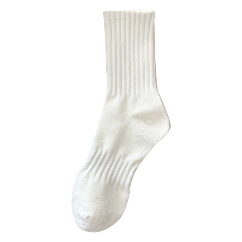 Zhuji Socks Men's Mid-length Socks High Waist Solid Color Autumn and Winter Odor-proof Thickened All-match Sports Sweat-absorbent Couple's Stockings