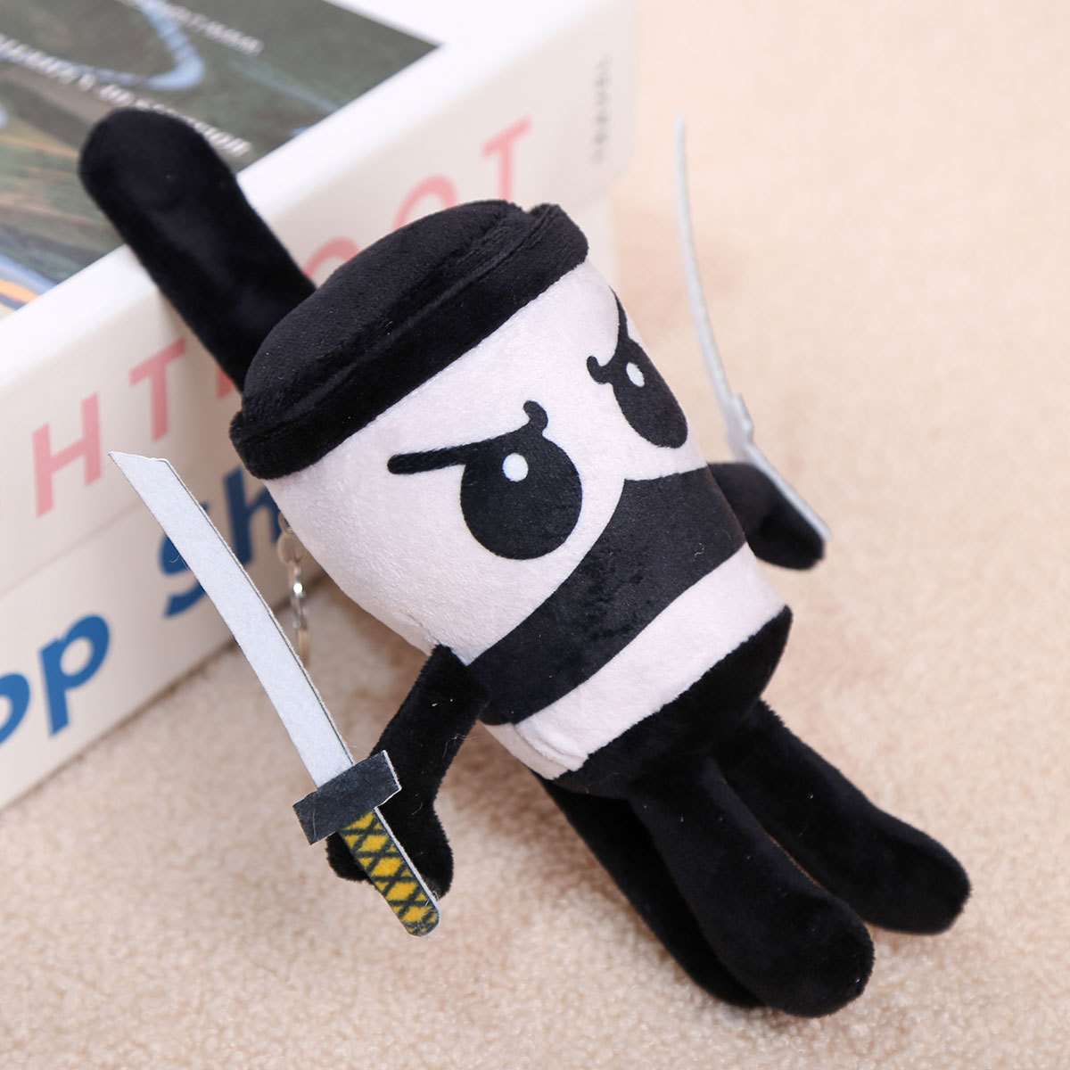 Picture of Ai Shan Hai Jing Tungtung Tungsahur Cross-Border Doll Toy Wooden Stick Plush Keychain Small Pendant