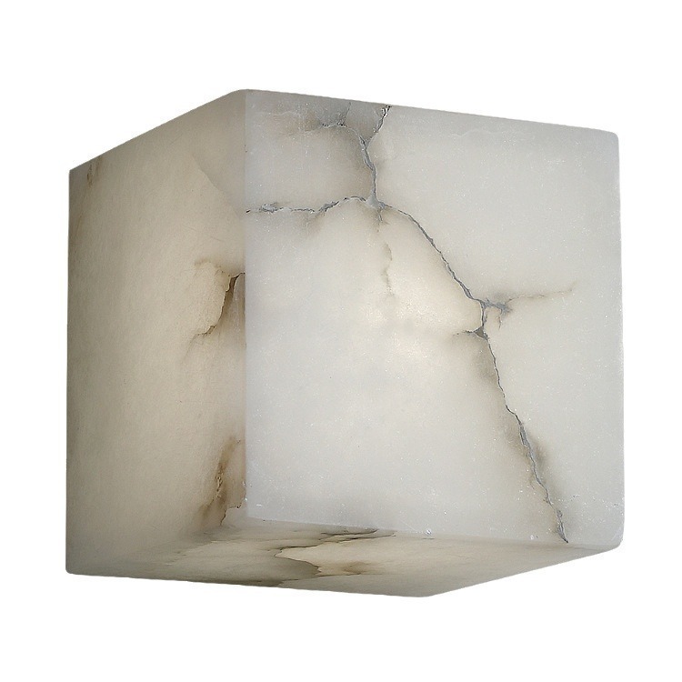 Picture of Cross-border Nordic simple round marble living room wall lamp high-level feeling model room hotel atmosphere bedroom bedside lamp