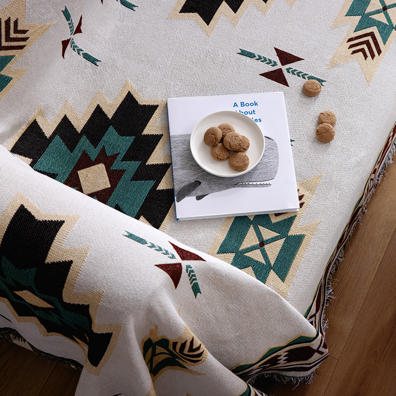 Picture of Indian-Style Sofa Cover Cloth, Suitable for All Seasons, Dust-Proof and Stain-Resistant, Full-Cover Sofa Towel, Ins-Style
