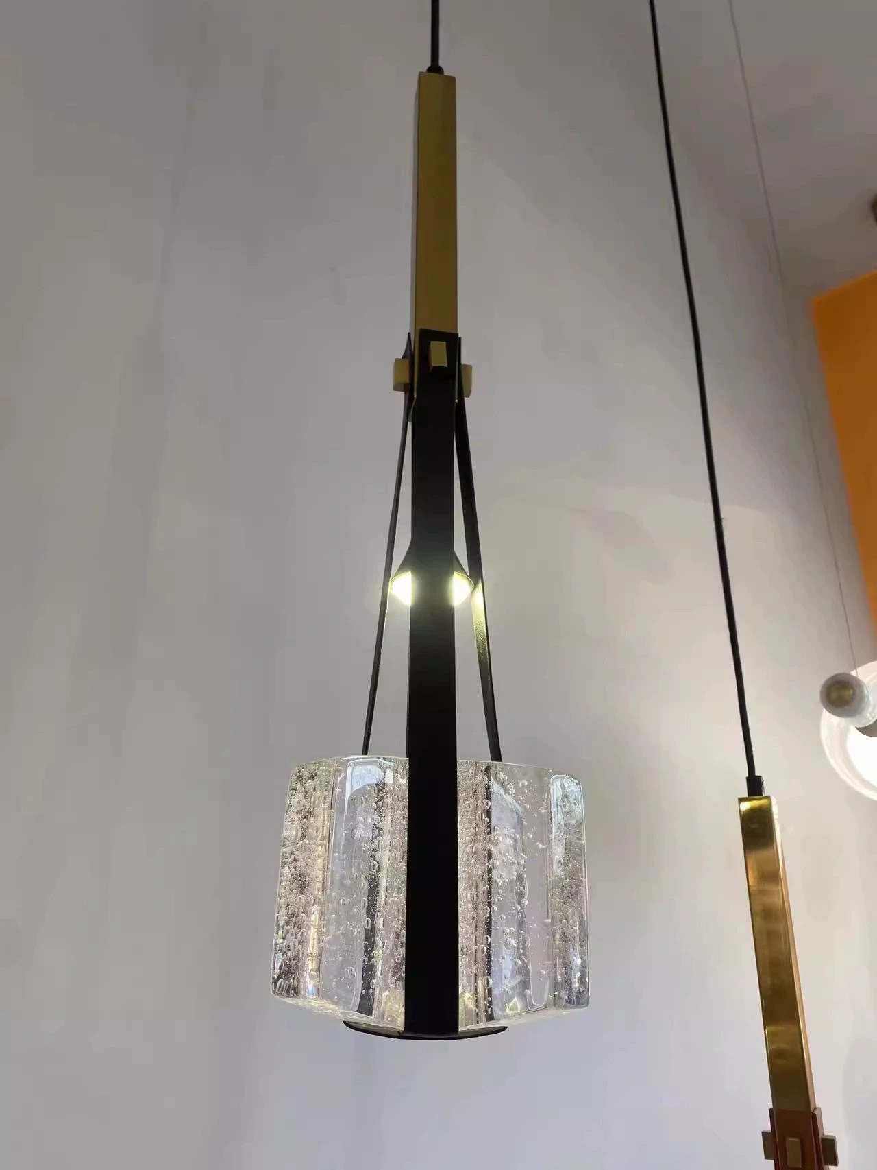 Picture of Nordic Creative Designer Glass Chandelier Advanced Sense Bedroom Restaurant Hotel Homestay Light Luxury Decorative Bar Table Lamp