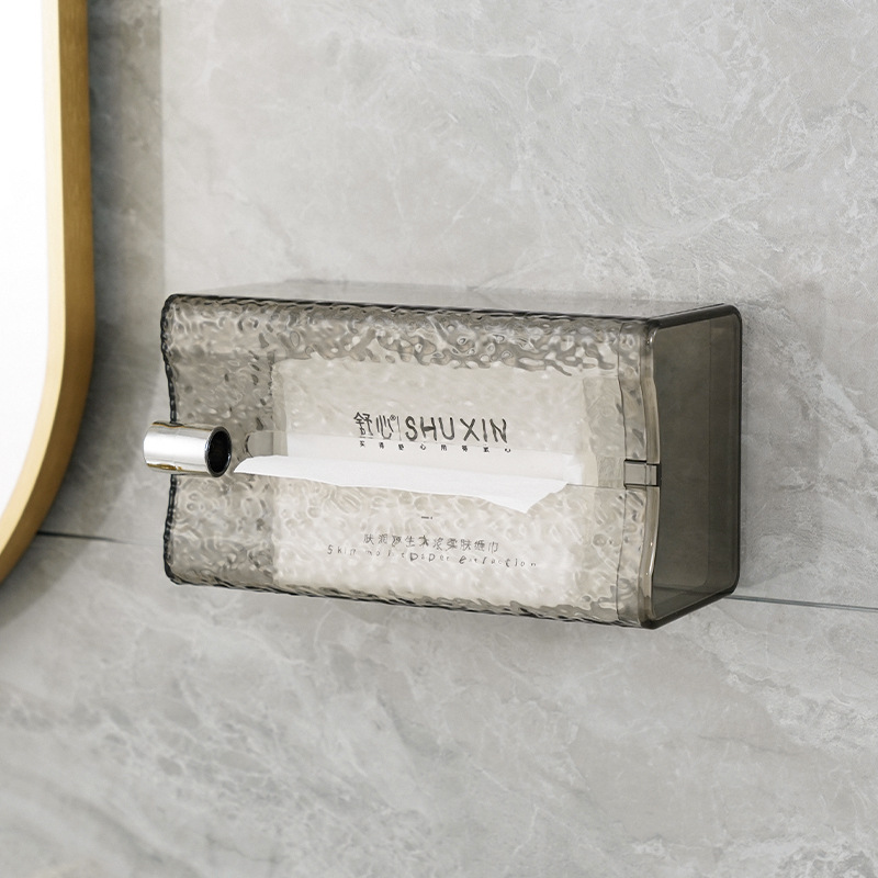 Picture of High-end Decorative Living Room Tissue Box Light Luxury Bedroom Creative Simple Paper Box Wall-mounted Toilet Storage Box
