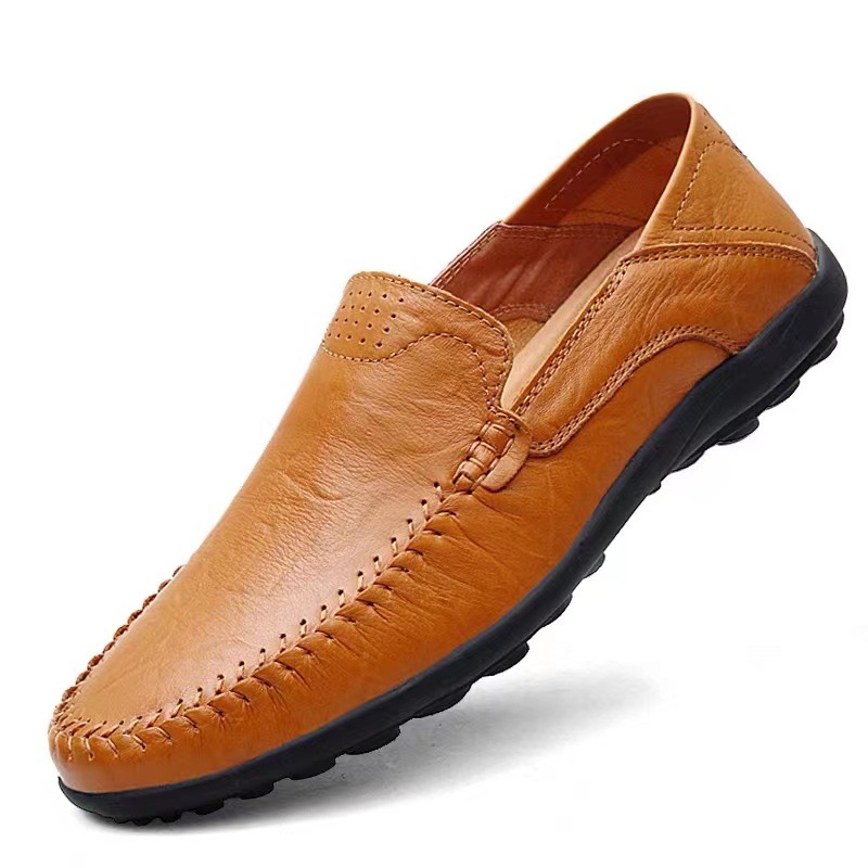 Picture of Business Casual Men's Shoes 2025 Autum New British Breathable Pu Shoes Korean Style Trendy Youth Shoes Bean Shoes Lazy Shoes