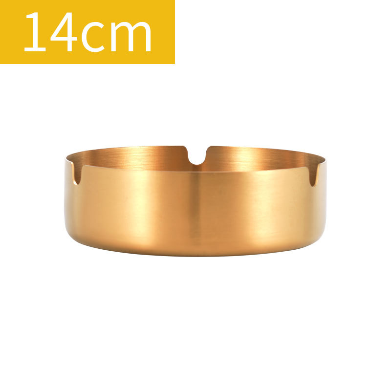 Picture of Cross-border thickened anti-fall metal stainless steel ashtray ins advanced gift ashtray wholesale custom printed logo