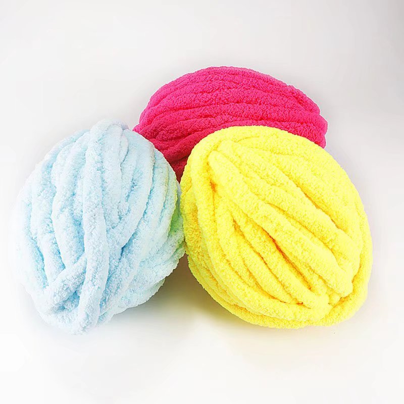 Sausage Yarn Thick Ice Strips Handmade Wool Thick Chenille Hand-Knitted DIY Cat Nest Blanket Material Export Line Manufacturer