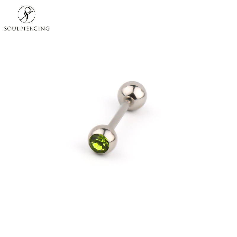 Picture of Stainless Steel Tongue Rings, Piercing Jewelry for Hot Girls, Lip Studs, Nipple Studs, Tongue Studs, Titanium Steel Tongue Studs, Cross-Border Multi-Color Ins Style