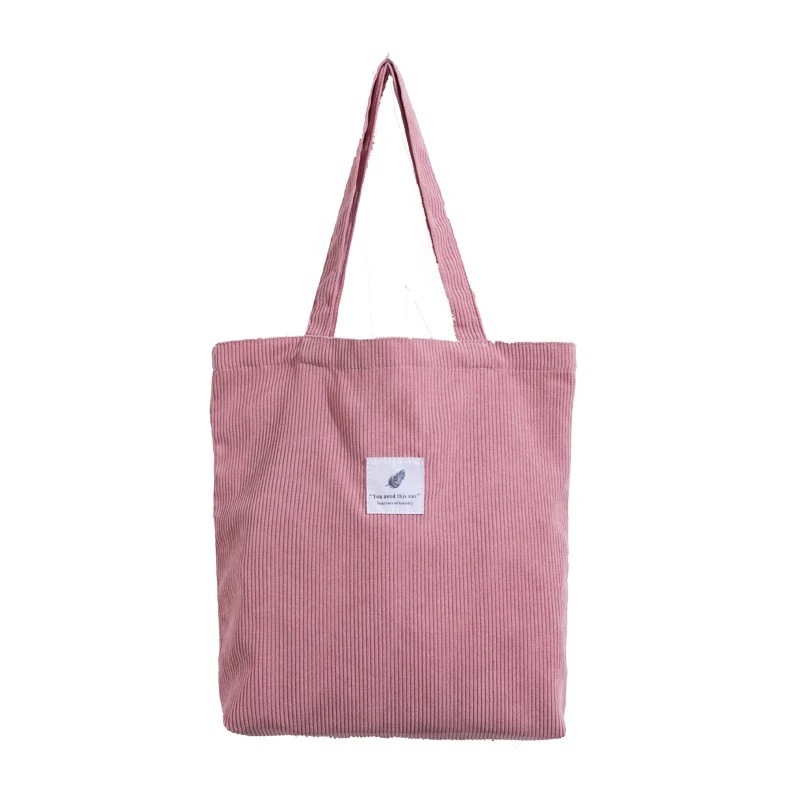 Picture of Spot Corduroy Shoulder Bag Baita Student Handbag 2024 Guangzhou Shiling Casual Shopping Bag Women's Tote Bag