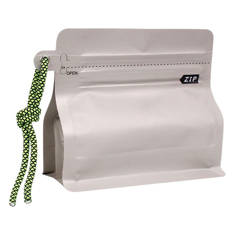 Zhanfei 150g Coffee Bean Bag Morandi Eight-Sided Sealing Aluminum Foil Stand-Up Bag Commercial Tea Food Packaging Bag