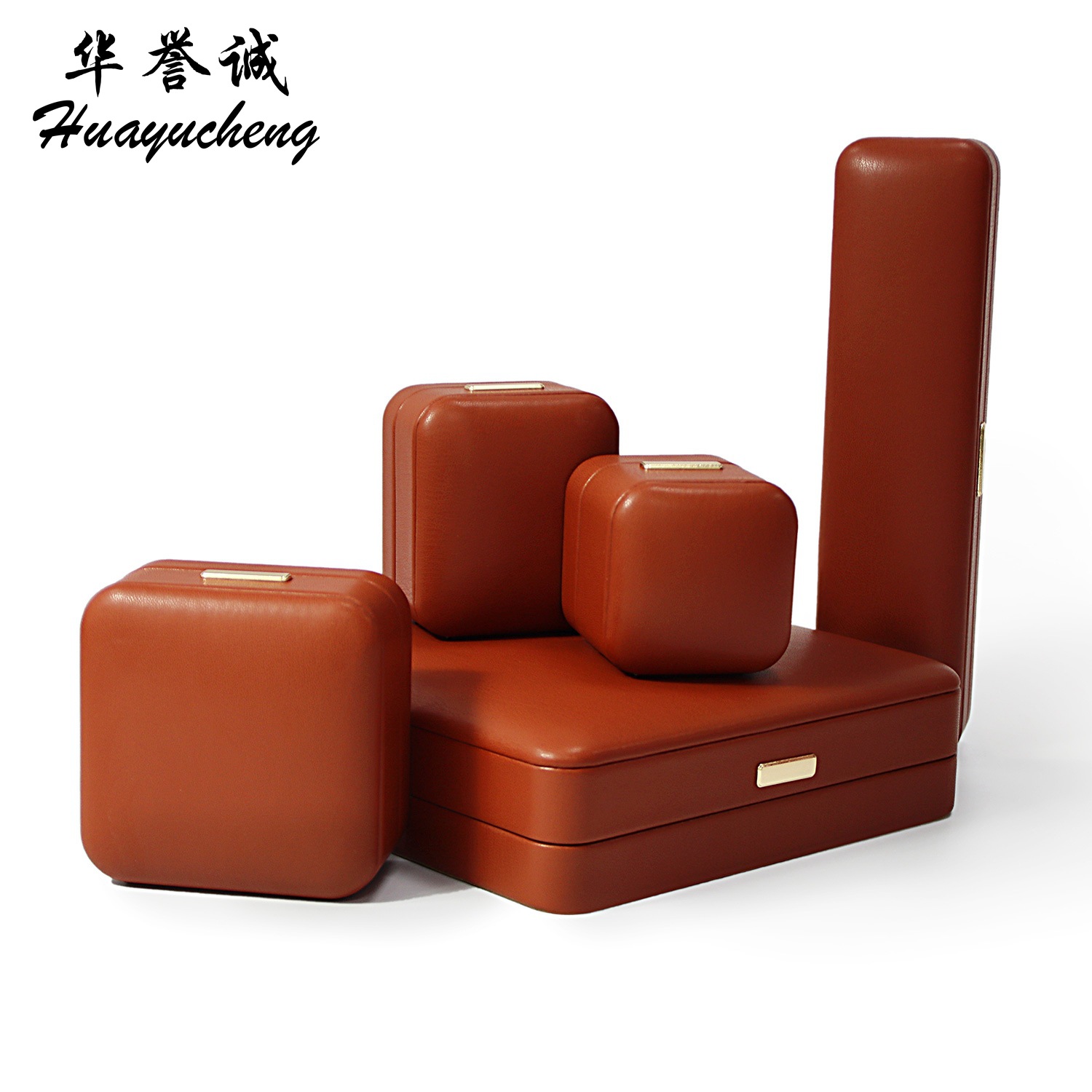 High Quality PU Leather Jewelry Jewelry Box suit Pendant Bracelet Bracelet Ring Box Source Factory Jewelry Packaging Box