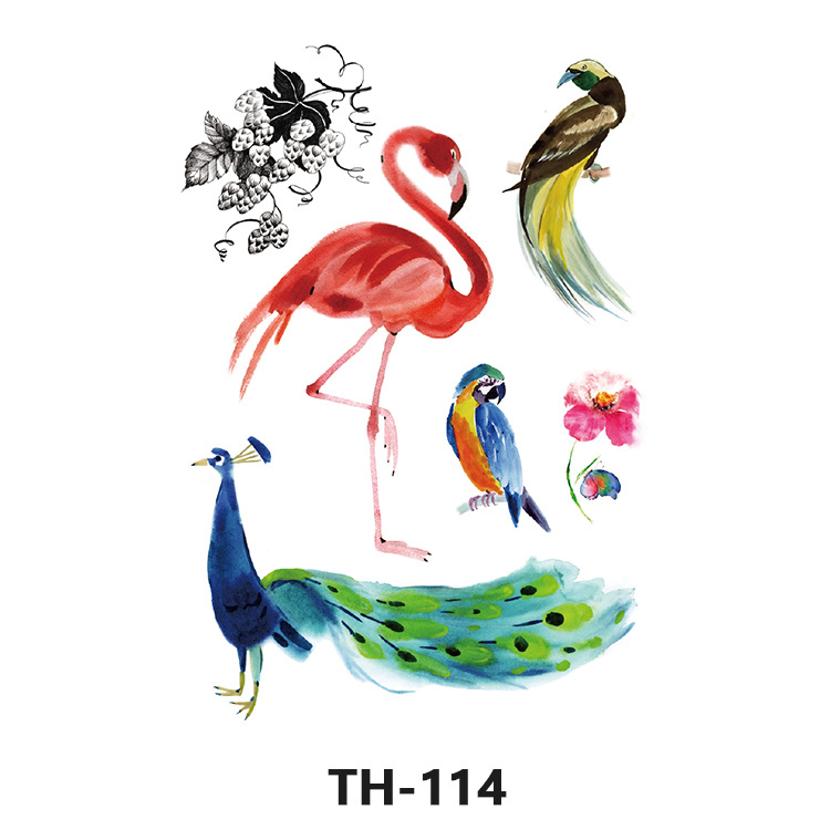 Picture of Cross-Border Manufacturer Wholesale Cartoon Color Tattoo Stickers Unicorn Black and White Animal Tiger Waterproof and Sweatproof Tattoo Stickers