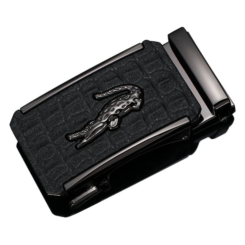 Leather head men's automatic buckle alloy waist buckle pants buckle belt buckle accessories 3.5cm clip