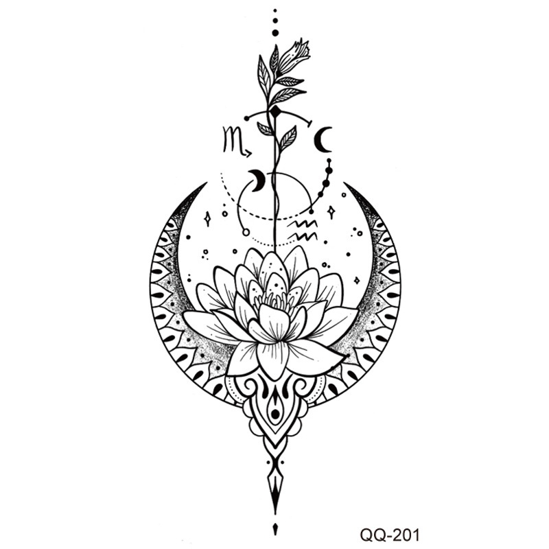 Picture of New waterproof small fresh tattoo stickers color black and white 1000 can be any combination of manufacturers wholesale