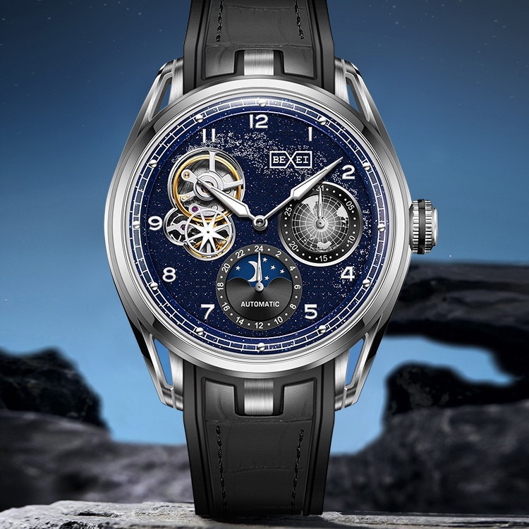 Sun Moon Star Watch Men's Mechanical Watch Tourbillon Foreign Trade New Men's Watch Men's Watch Advanced Sense