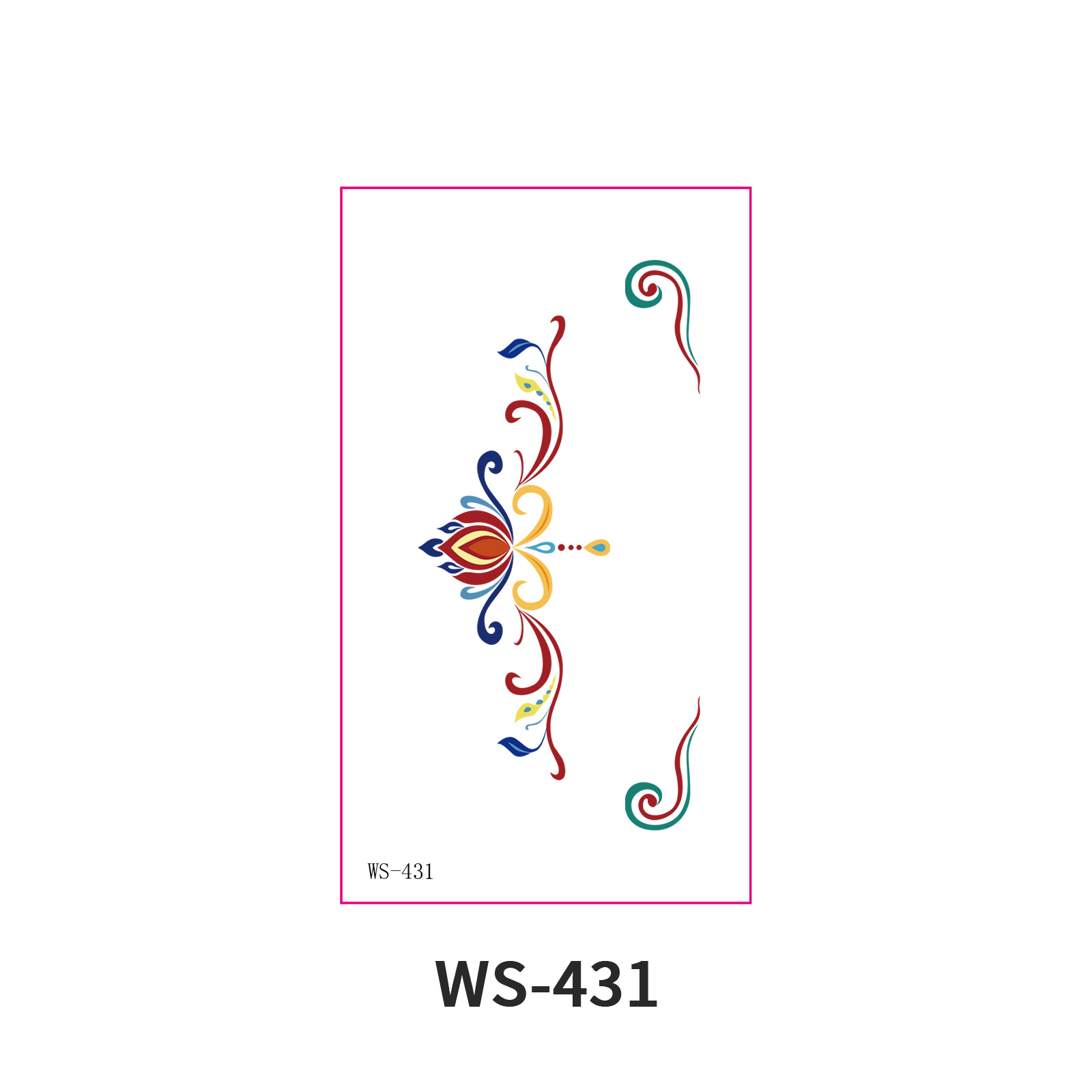 Picture of New Nezha Acrylic Face Tattoo Sticker Children's Forehead Print Eyebrow Sticker Waterproof Sweat Painted Face Sticker