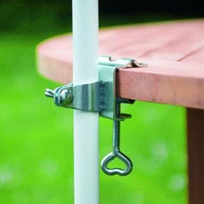 Courtyard Umbrella Fixed Clip Bracket Outdoor Beach Umbrella Small Clip Balcony Umbrella Stand Outdoor Table Holder Metal Windproof
