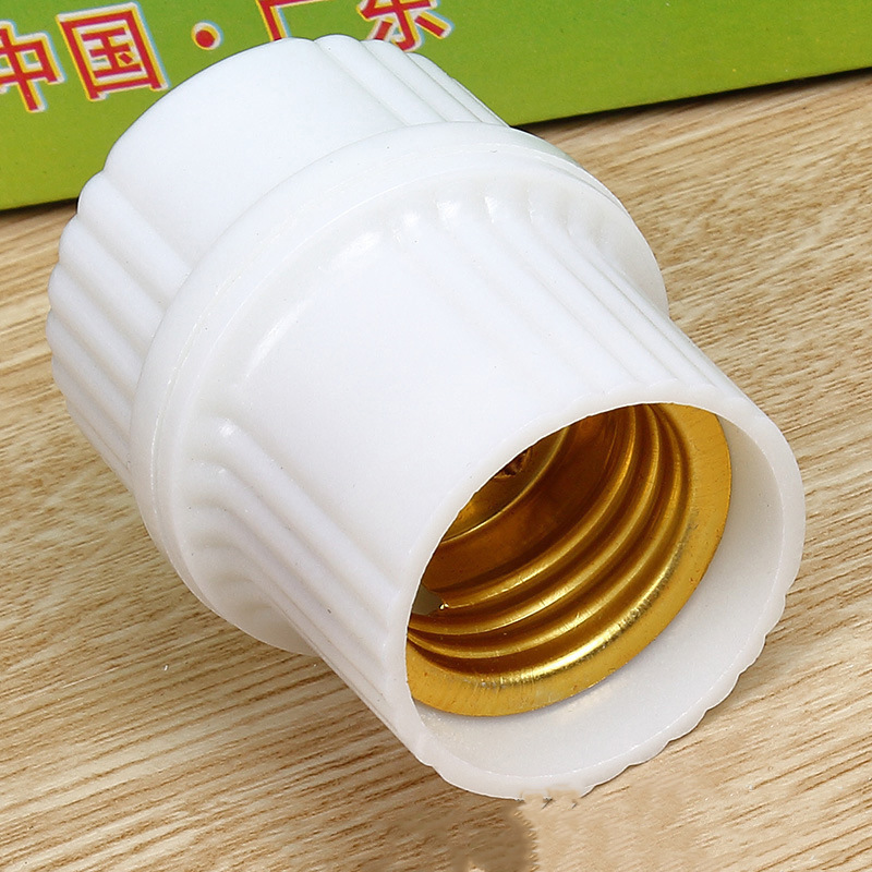 Flame retardant screw hanging lamp holder E27 screw LED energy-saving bulb holder high temperature resistant thickened screw lamp holder base