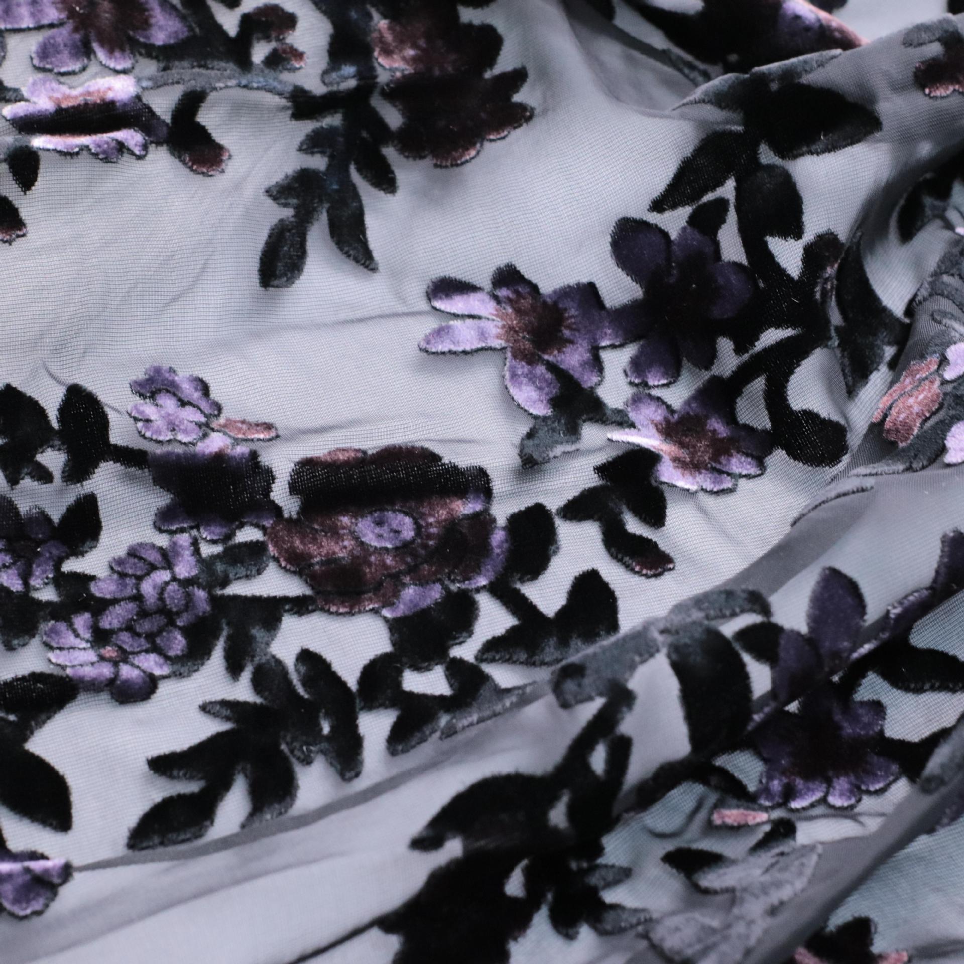 Picture of Source Manufacturer Wholesale 140 Nylon Velvet Printed Velvet Fabric Silk Cheongsam Dress Fabric Pattern Fabric Women's Clothing