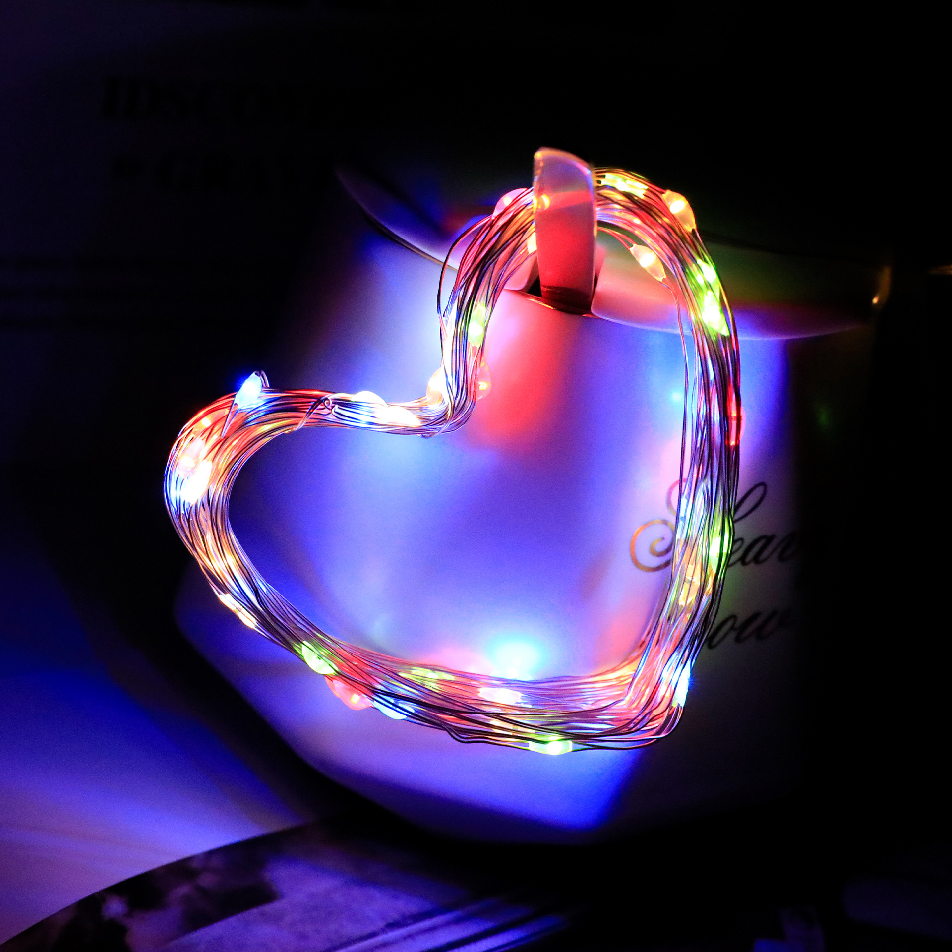 Picture of LED solar copper wire string lamp waterproof courtyard decorative lamp Christmas day color lamp solar string copper wire lamp