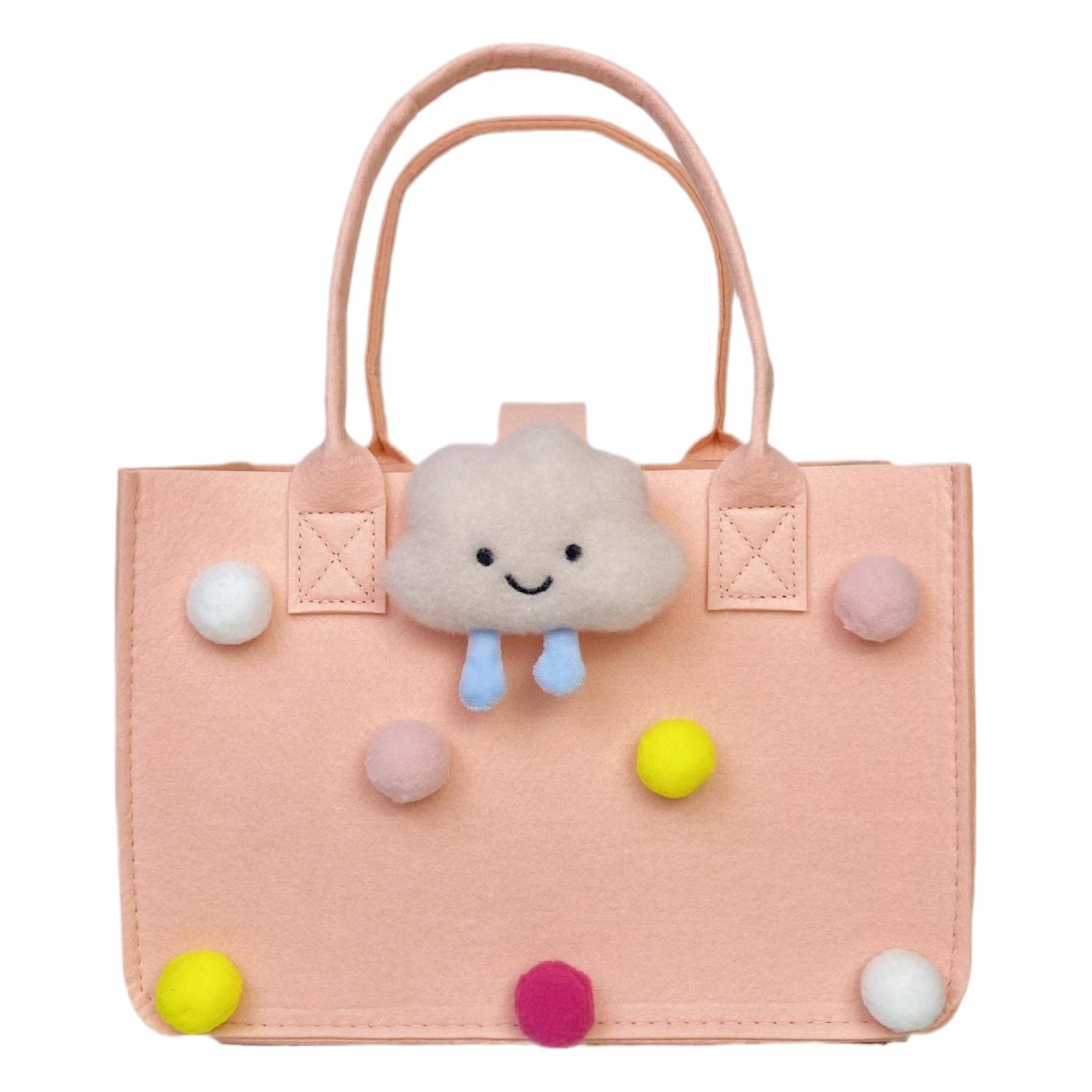 New Cartoon Felt Bag in stock Wholesale Accompanying Gift Large Capacity Felt Handbag 100 Day Banquet DIY Gift Bag