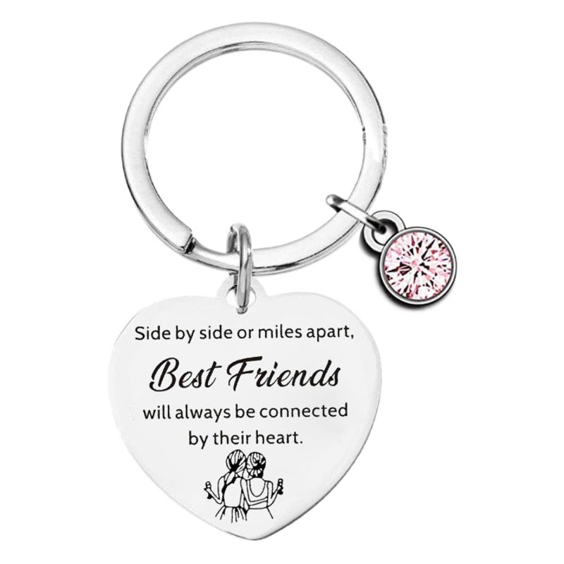Amazon's new gifts for girlfriends, friends, sisters, colleagues, classmates, personalized creative lettering stainless steel keychain
