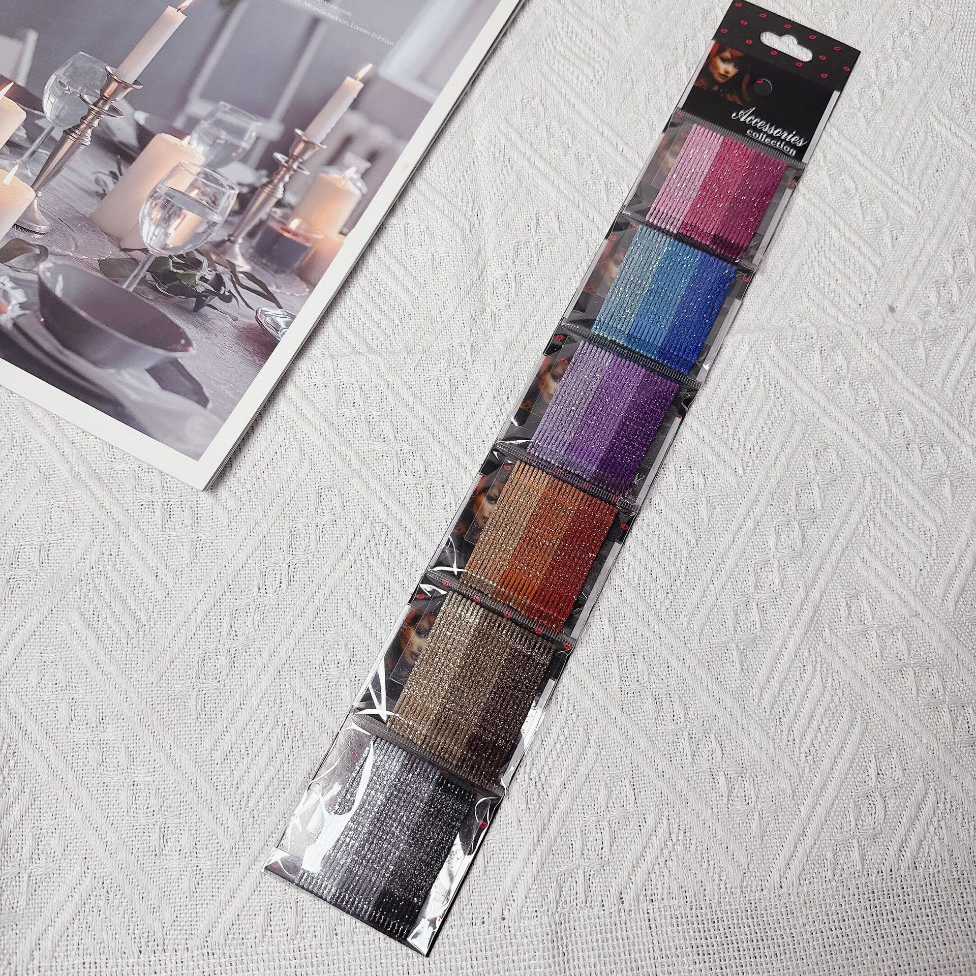 Picture of Hair clip dopamine hairpin adult hairpin packaging hairpin children's hair clip color hairpin strip hairpin