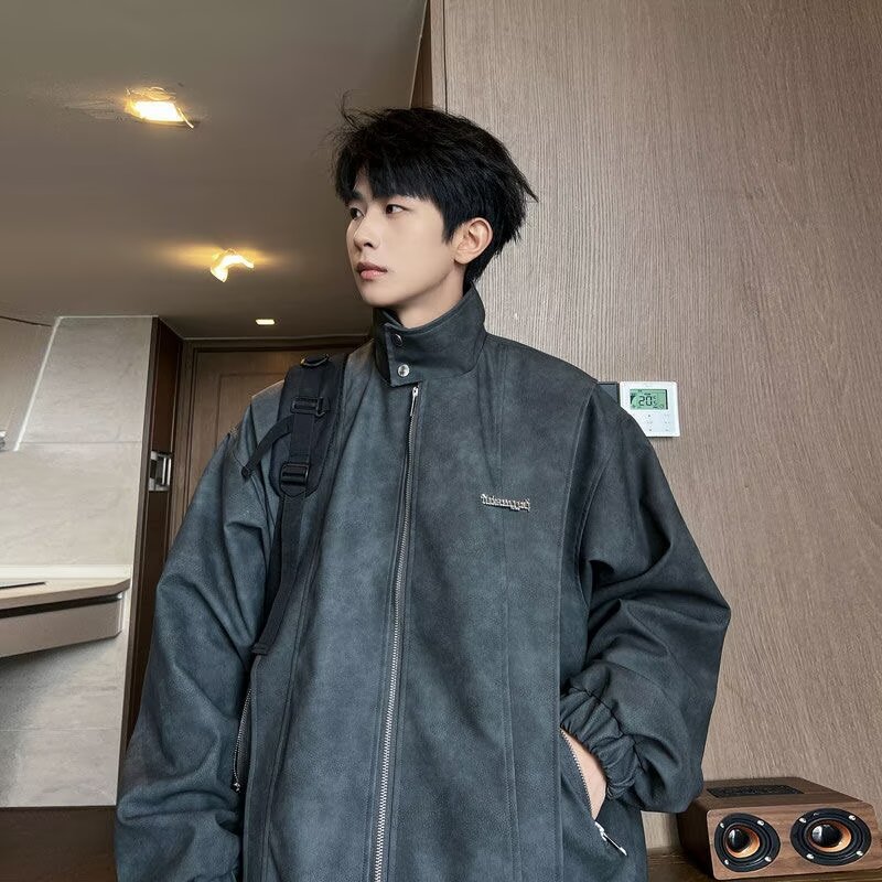 Picture of Couple's Autumn and Winter 2024 New Embroidered Contaminate Jacket Jacket Men's All-match Trendy Brand Niche Design Advanced Sense