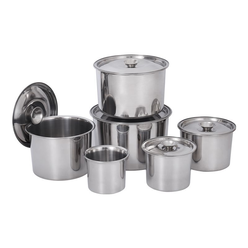 Picture of Stainless steel seasoning pot with lid, 304 thickened stainless steel egg bowl for commercial kitchen