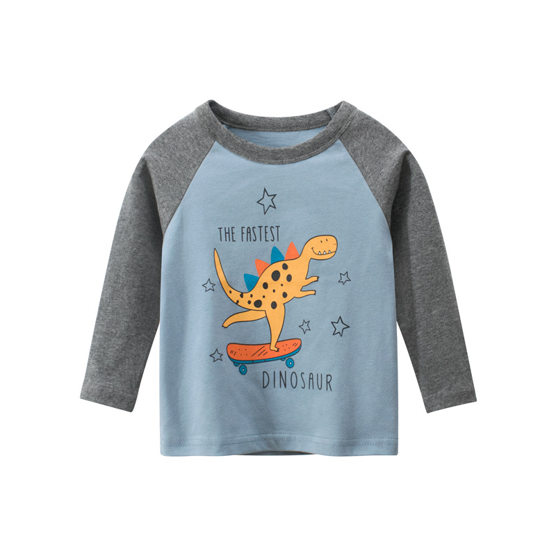 Picture of 27Kids Kidsren's Clothing Autum New Product 2025 K-Style Boys' Bottoming Shirt Kidsren's Long-Sleeved T-Shirt Kids Clothes