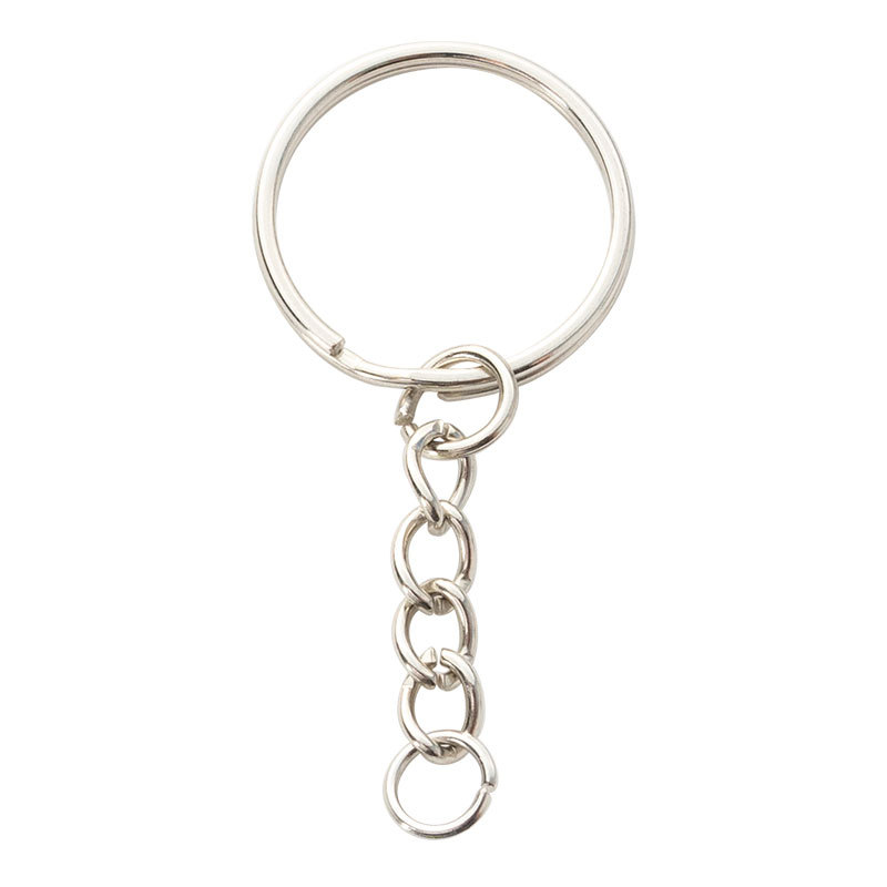 Picture of Environmentally Friendly School Bag Pendant Aperture Keychain White K Key Chain Key Ring DIY Pendant Accessories Pendant Wholesale