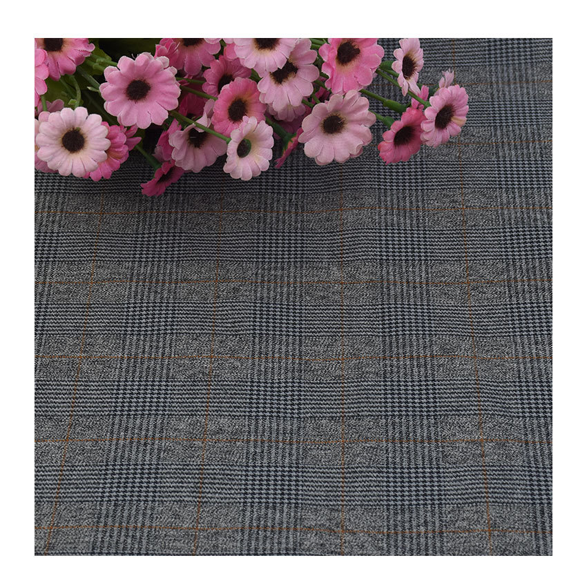 Picture of T/R dyed twill checker Polyester Viscose Yarn-dyed Plaid Fashion Cloth 65% P 35% R 190GSM