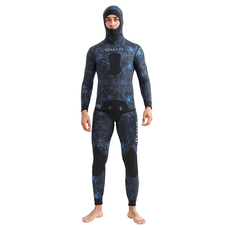 Picture of New 3mm Fish Hunting Clothes Split Swimming Surfer Clothes Men's Thickened Cold-proof Sun-proof Quick-drying Free Diving Suit