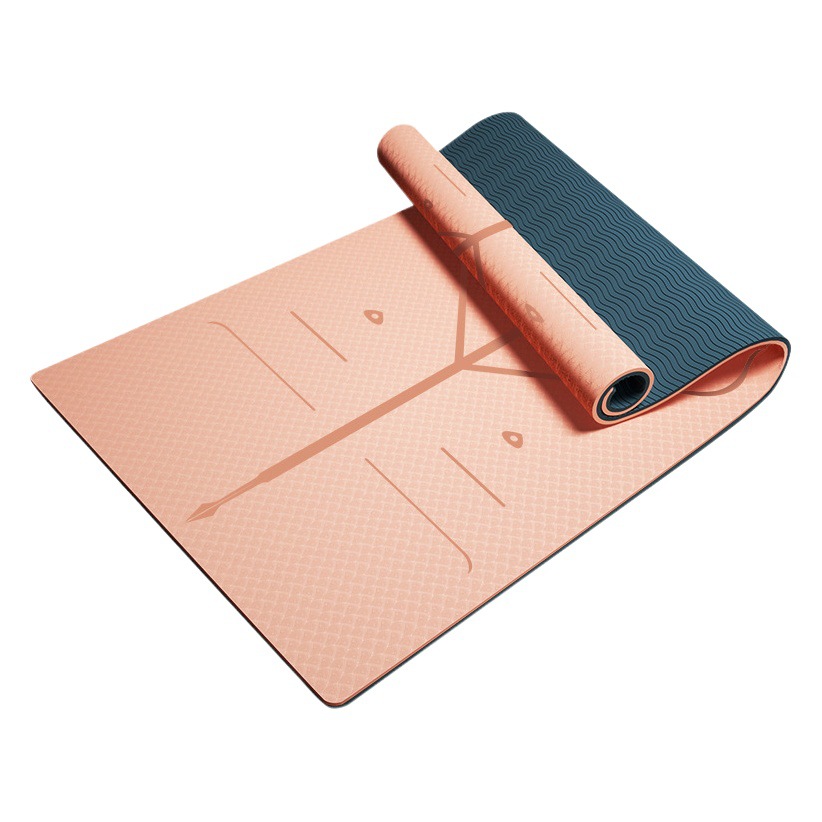 Yoga Mat Tpe Non-Slip Silent Shock-Absorbing Beginner Yoga Studio Thickeneded and Widened Home Fitness Mat