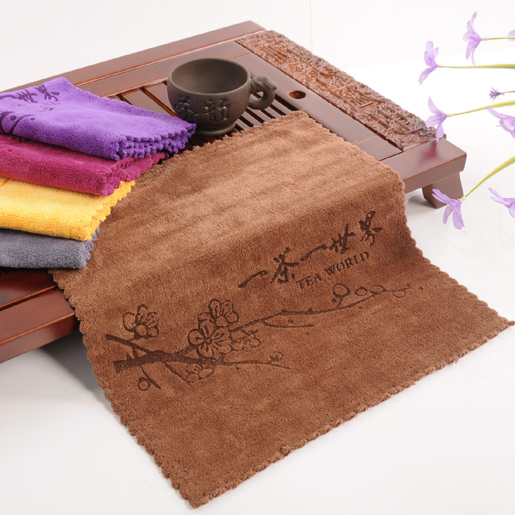 Picture of Tea Towel Thickened Absorbent Tea Towel Tea Table Rag Small Square Towel Kung Fu Tea Mat Pot Towel Independent Packaging Fixed Logo