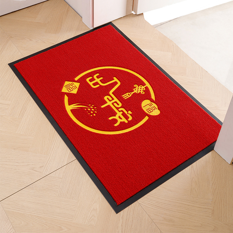 Picture of New Chinese Style Floor Mat Entrance Carpet Welcome Absorbent Door Mat Shop Hotel Entrance Striped Entrance Door Mat