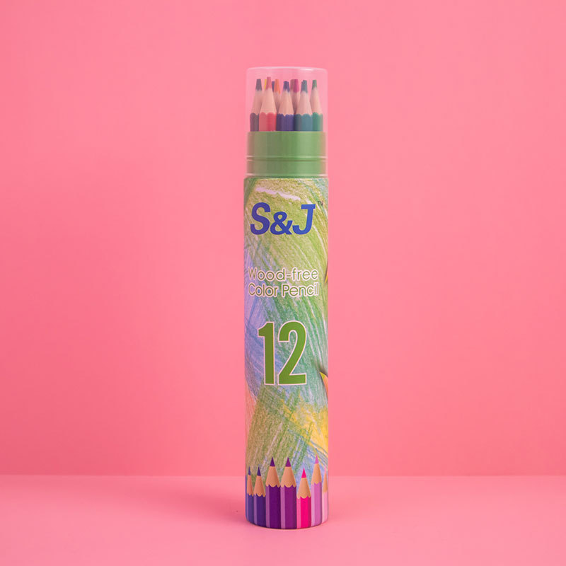Picture of Plastic wood-free color pencil brush barrel student art painting color pencil wholesale