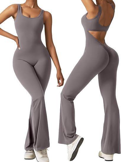 Picture of European and American Cross-border Women's Sleeveless Horn Jumpsuit Sexy Backless Vest Tight Hip Yoga Jumpsuit
