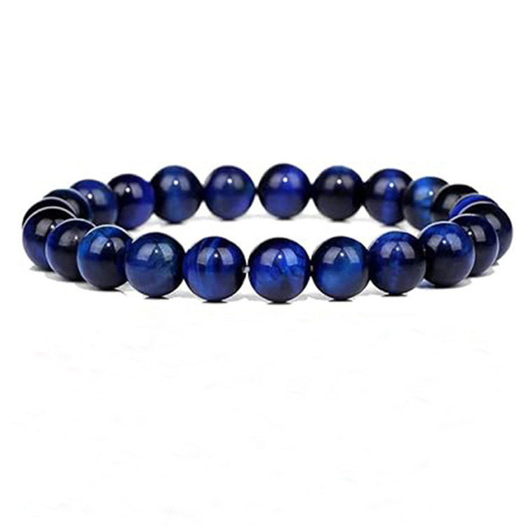 Picture of Zhou Lianfa 32 Color Amazon Crystal Agate Tiger Eye Bracelet Fashion Simple Single Circle Round Bead Cross-border Bracelet Batch