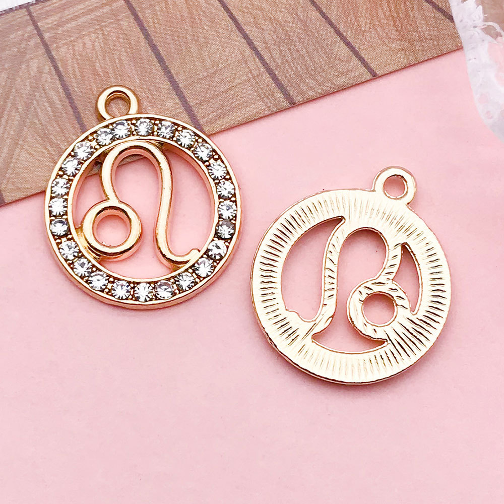 Picture of Twelve Zodiac Signs Cross-Border Zodiac Signs with Diamonds Alloy Accessories DIY Combination Necklace Earrings Pendant Pendant Accessories