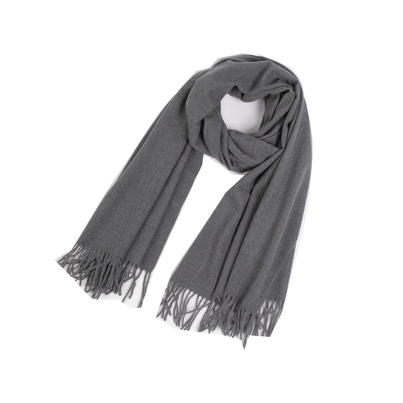 Picture of Foreign trade Europe and the United States new autumn and winter scarf women's polyester thorn hair tassel solid color scarf shawl dual-use manufacturers wholesale