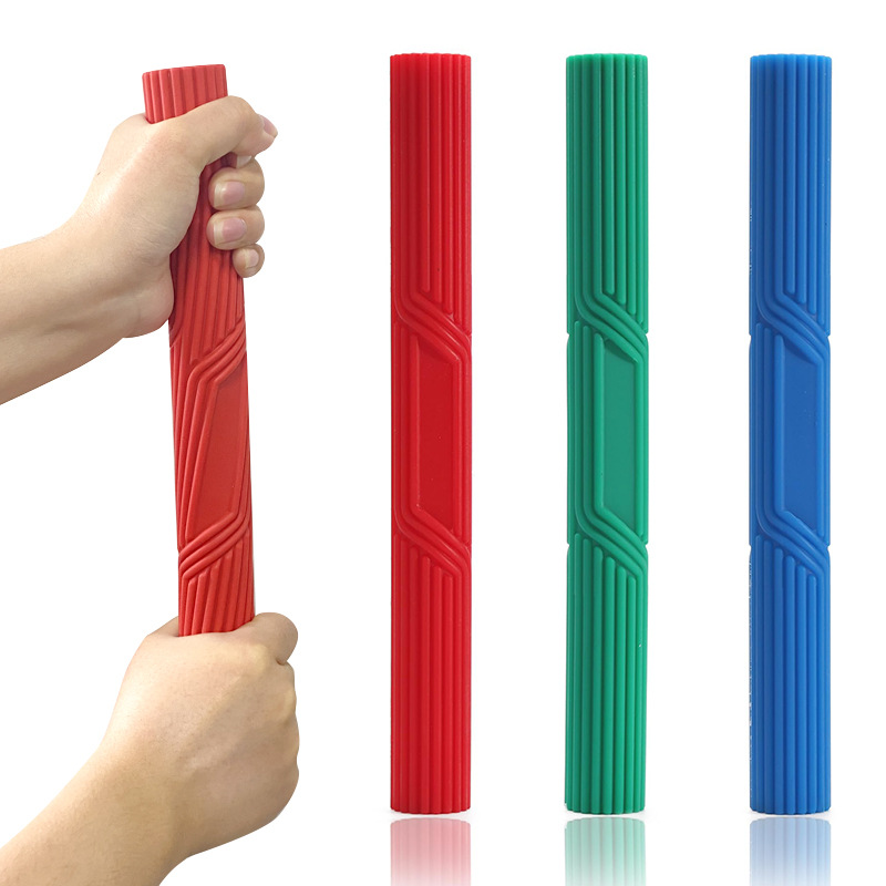 Arm muscle wrist strength trainer multifunctional fitness silicone torque bar muscle fascia relaxation knock elastic bar