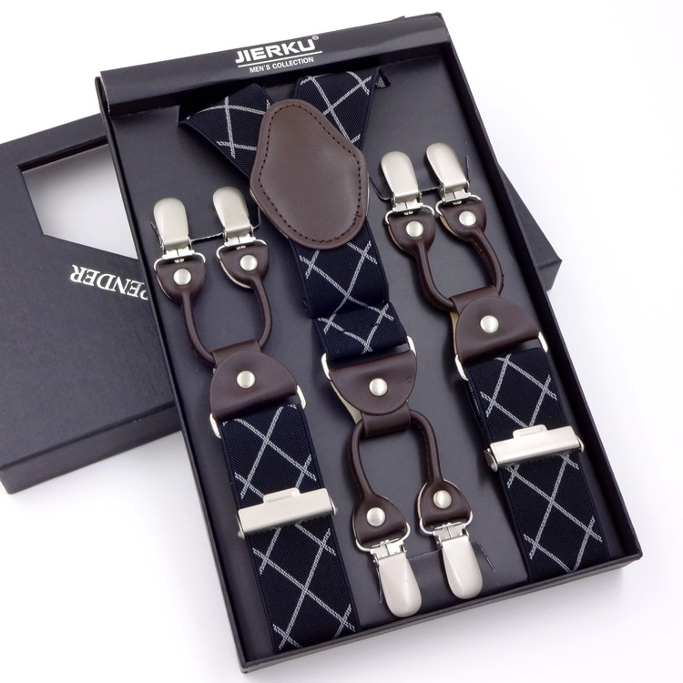 Picture of In stock, 2016 men's suspender suspenders business formal wear suspender 6-clip elastic suspender iek