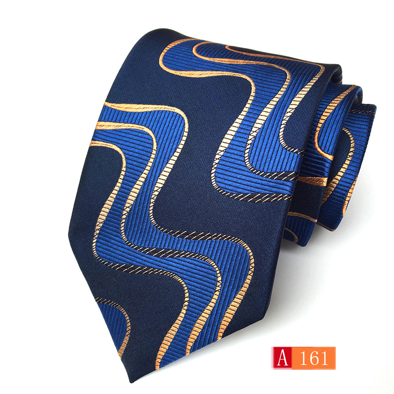 Picture of Source manufacturers polyester jacquard material men's tie big flower spike fashion tie in stock wholesale