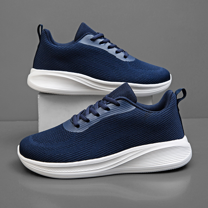 Foreign Trade 2025 Hot-Selling Men's Breathable Mesh Casual Sports Walking Shoes, Lightweight Shock-Absorbing Wide Toe Wide Sole Casual Shoes