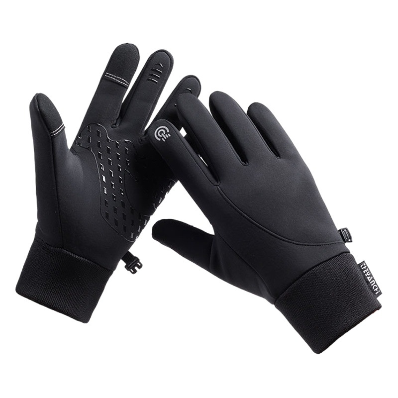 Cycling Gloves for Men and Women in Autumn and Winter Q802 Outdoor Sports Waterproof Touch Screen Warm Fleece-Lined Thickeneded Fishing Gloves for Cycling