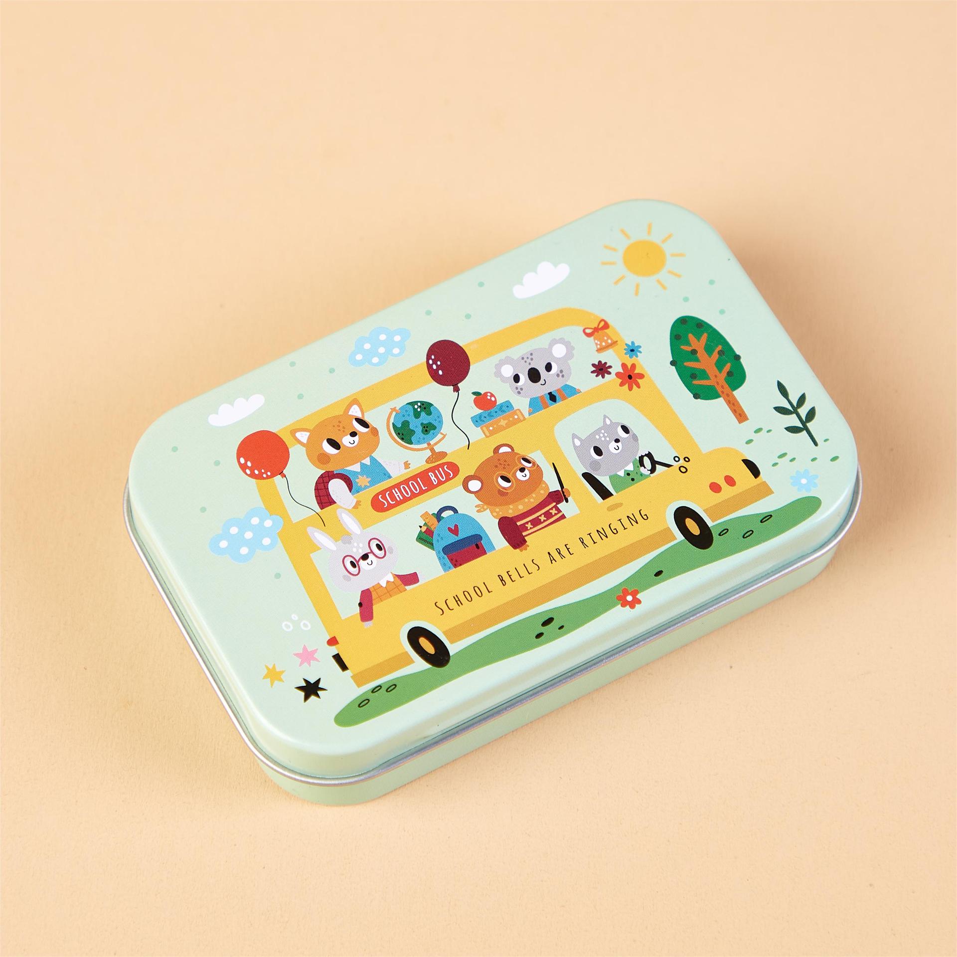 Picture of Desktop Storage Box Jewelry Small Objects Storage Box Creative Cartoon Mini Card Iron Box Hairpin Jewelry Portable Box