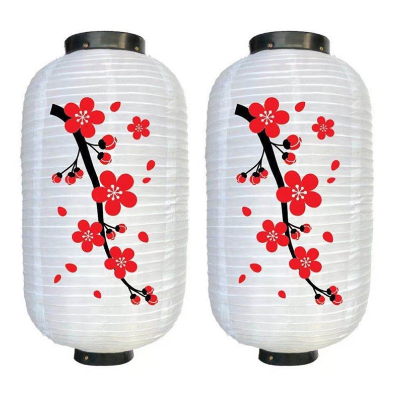 Picture of Wax gourd lantern outdoor lantern waterproof festive silk cloth plum blossom lantern wholesale Japanese and Korean folding peach blossom Lantern