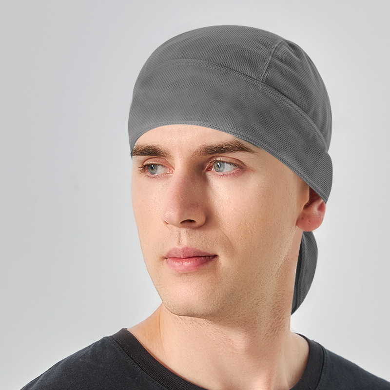 Picture of Pirate Hat Mesh Moisture-Wicking Ice Silk Cycling Cap Sports European and American Sun Protection Quick-Drying Headscarf Thin Breathable Moisture-Absorbing